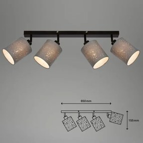 Briloner 2078-044 - Faretto SPOTLIGHT 4xE27/25W/230V grigio/nero