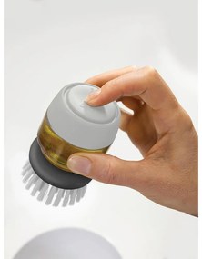 Spazzola grigia con dispenser e supporto Palm Scrub - Joseph Joseph