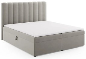 Letto boxspring grigio con contenitore 180x200 cm Gina - Milo Casa