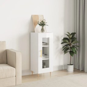 Credenza Bianco Lucido 34,5x34x90 Cm İn Legno Multistrato /