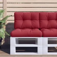 Cuscini per Pallet 2 pz Rosso Vino in Tessuto 360676