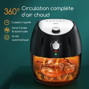 Aigostar - Friggitrice a d'aria 1500W/230V 3,5l nero