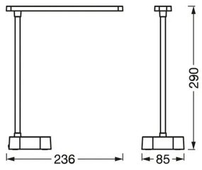Ledvance - Lampada da tavolo LED dimmerabile con funzione Touch PANAN LED/5,2W/5V 1200mAh
