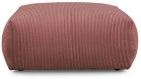 Poggiapiedi in rosa chiaro con rivestimento in velluto a coste Voltaire – Bobochic Paris