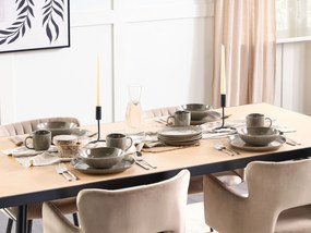 Servizio di piatti e posate 16 pezzi gres porcellanato COSTMARY Beliani