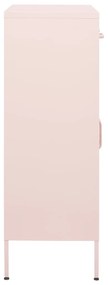 Armadietto rosa 80x35x101,5 cm in acciaio