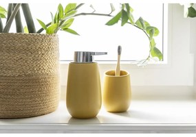 Tazza in ceramica gialla per spazzolini da denti Badi - Wenko