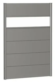 Frangivista con vetro in acciaio metallizzato grigio BIOHORT L 96 x H 137 cm, spessore 44 mm