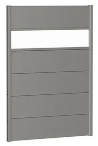 Frangivista in acciaio BIOHORT con vetro, grigio quarzo metallizzato 96 x 137 cm, spessore 44 mm