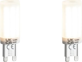 Set di 2 Lampadine LED G9 a 3 Step dimmerabili Opale 4.5W 500lm 4000K