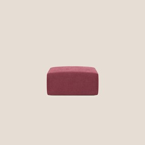 Nettuno modulo pouf in morbido tessuto bouclè T07 rosso