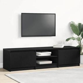 Mobile Tv Rovere Nero 140x40x36 Cm İn Legno Multistrato /
