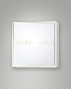 Oban plafoniera bianca attacco e27 l.24x24cm c/sensore 1 luce