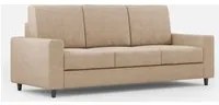 Divano 3 Posti 208x85x85 cm Sakar in Tessuto Beige