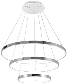 Lampadario LED moderno Joy grigio Ø80cm, luce naturale 3615 lumen, NOVECENTO