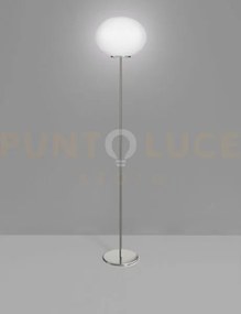 Lucciola lampada da terra m bianco satinato nickel satinato 1 luce ...