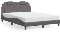 Letto con Materasso Grigio 120x200 cm in Similpelle 3208785