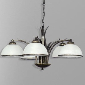 Lampadario a sospensione con catena KORFU 5xE27/60W/230V