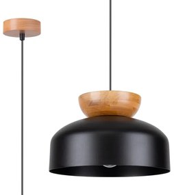 Sollux SL.1351 - Lampadario a sospensione con filo MARION 1xE27/15W/230V diametro 29,5 cm nero