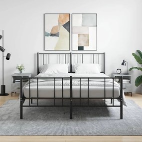 Comodini 2 Pz Grigio Cemento 40x35x47,5 Cm İn Legno Multistrato /