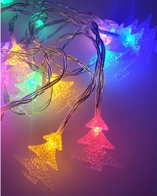 Catena natalizia da esterno a LED 20xLED/2xAA 2,2 m IP44 multicolore con alberelli