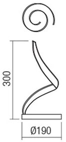 Redo 01-1816 - Lampada da tavolo LED TORSION, 11W/230V, finitura bronzo