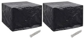 Coperture Arredi Giardino 2 Pz 8 Occhielli 122x112x98 Cm /