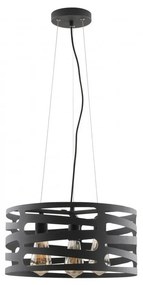 Apparecchio a sospensione nero con paralume in metallo Marisa - GTV