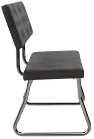 Panca 110 cm in Velluto Grigio Scuro