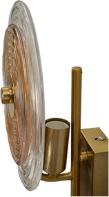 Lampada da parete dorata in vetro Venice – Mauro Ferretti