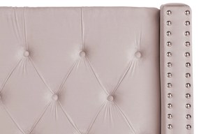 Letto matrimoniale contenitore velluto rosa pastello 180 x 200 cm LUBBON Beliani