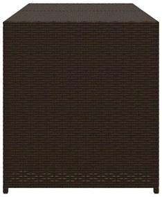 Contenitore da giardino marrone 283l in polyrattan
