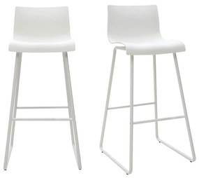 Sgabelli da bar design bianco 76 cm (set di 2) ONA