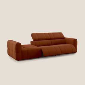 Giotto Divano con terminale e opzione relax elettrico in microfibra effetto velluto impermeabile T09