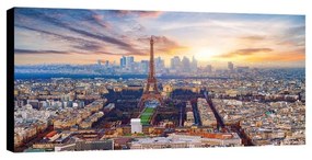 Stampa su tela Parigi al tramonto, multicolore 140 x 70 cm