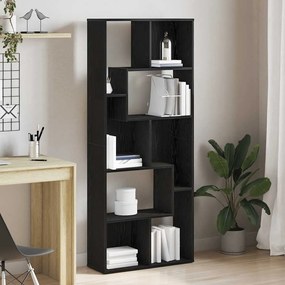 Libreria Rovere Nero 67x24x161 Cm İn Legno Multistrato /