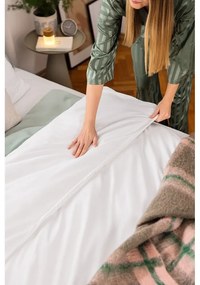 Biancheria da letto matrimoniale bianca in microsatin 200x200 cm Basic - Bonami Essentials