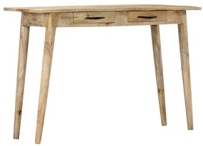 Tavolo consolle 115x40x75 cm in legno massello di mango grezzo