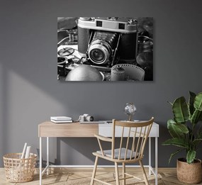 Stampa su tela – Fotocamera antica in bianco e nero