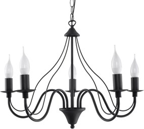 Lampadario a sospensione 5xE14 MINERWA 5 in acciaio