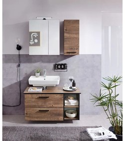 Mobile bagno basso marrone in rovere 30x51 cm Set 374 - Pelipal