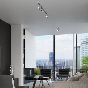 Lampada da Soffitto 6xGU10 RING 6L Orientabile in Acciaio