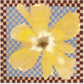 Stampa digitale Flower with Checks 03