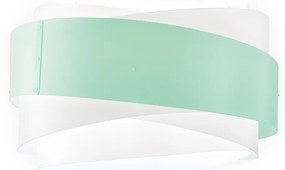 Lampadario Moderno Bea Polilux ® Verde Pastello E Metallo Cromo 5 Luci E27