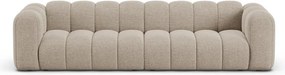 Divano beige con rivestimento in ciniglia 290 cm Lupine – Micadoni