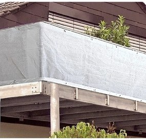 Schermo da balcone in plastica bianca 300x90 cm - Garden Pleasure