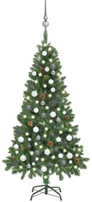 Albero di Natale Preilluminato con Palline e Pigne, Albero di Natale Preilluminato con Palline e Pigne 150 cm II