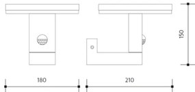 LED Applique da esterno con sensore BARI LED/10W/230V 4000K IP54 antracite