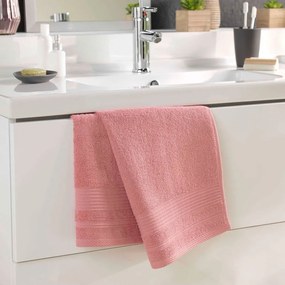 Asciugamano in spugna di cotone rosa 50x90 cm Tendresse - douceur d'intérieur