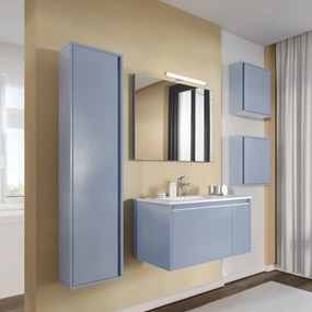 Mobile sottolavabo e lavabo Cielo per vasca centrale blu pastello L 80 cm